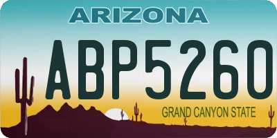 AZ license plate ABP5260