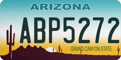 AZ license plate ABP5272