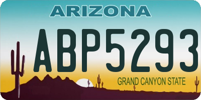 AZ license plate ABP5293