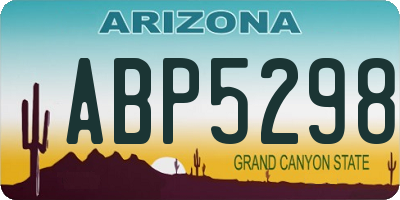AZ license plate ABP5298