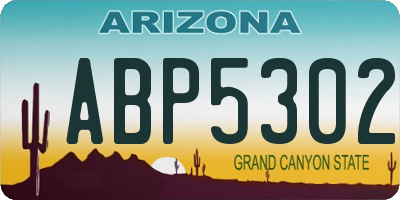 AZ license plate ABP5302