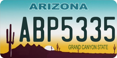 AZ license plate ABP5335