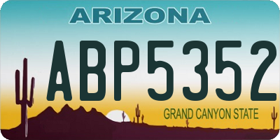 AZ license plate ABP5352