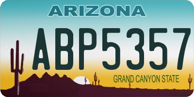 AZ license plate ABP5357