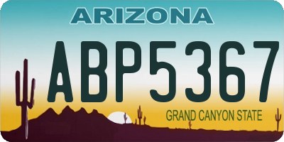 AZ license plate ABP5367