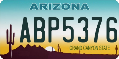 AZ license plate ABP5376