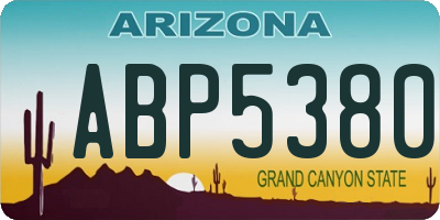 AZ license plate ABP5380