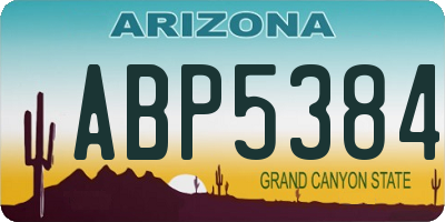 AZ license plate ABP5384