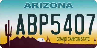 AZ license plate ABP5407