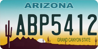 AZ license plate ABP5412