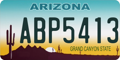AZ license plate ABP5413