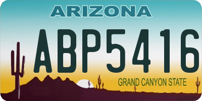 AZ license plate ABP5416