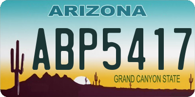 AZ license plate ABP5417