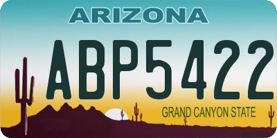 AZ license plate ABP5422