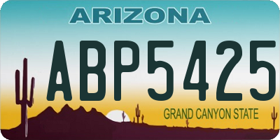 AZ license plate ABP5425