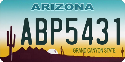 AZ license plate ABP5431