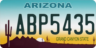 AZ license plate ABP5435