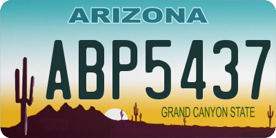 AZ license plate ABP5437