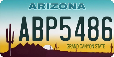 AZ license plate ABP5486