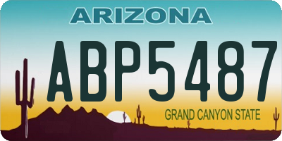 AZ license plate ABP5487