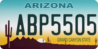 AZ license plate ABP5505
