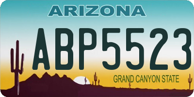 AZ license plate ABP5523