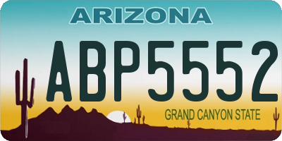 AZ license plate ABP5552