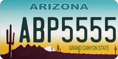 AZ license plate ABP5555