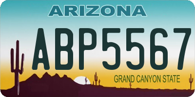 AZ license plate ABP5567