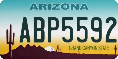AZ license plate ABP5592