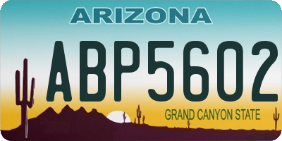 AZ license plate ABP5602