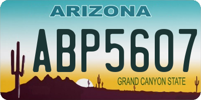 AZ license plate ABP5607