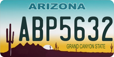 AZ license plate ABP5632