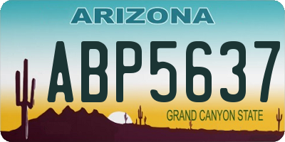 AZ license plate ABP5637