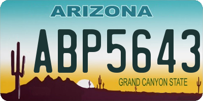 AZ license plate ABP5643