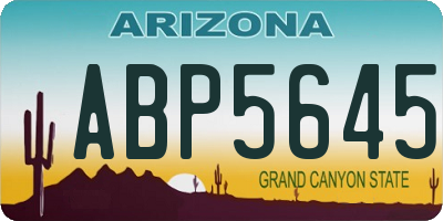 AZ license plate ABP5645