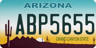AZ license plate ABP5655