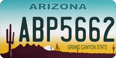 AZ license plate ABP5662