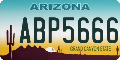 AZ license plate ABP5666