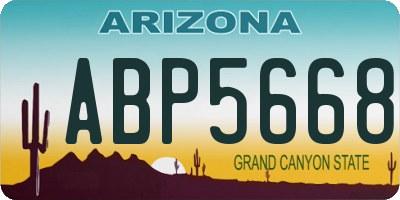 AZ license plate ABP5668