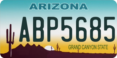 AZ license plate ABP5685