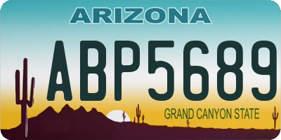 AZ license plate ABP5689