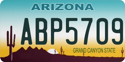 AZ license plate ABP5709