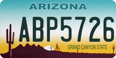 AZ license plate ABP5726