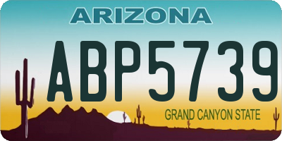 AZ license plate ABP5739