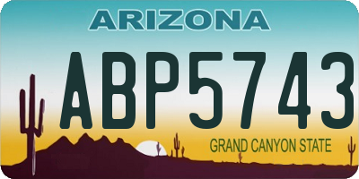 AZ license plate ABP5743