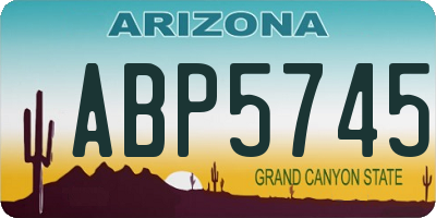 AZ license plate ABP5745