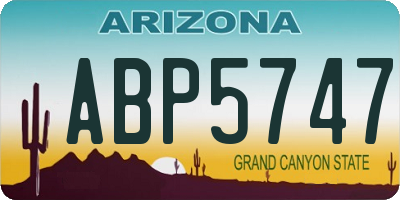 AZ license plate ABP5747