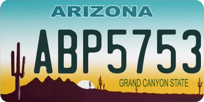 AZ license plate ABP5753