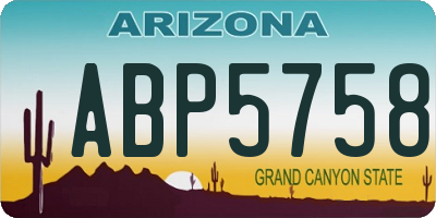 AZ license plate ABP5758